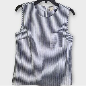 J.Crew Striped Linen Blend Sleeveless Top Size 4